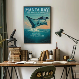 Manta Ray Majesty Animal Poster