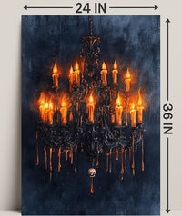 Gothic Chandelier Of Flames Poster