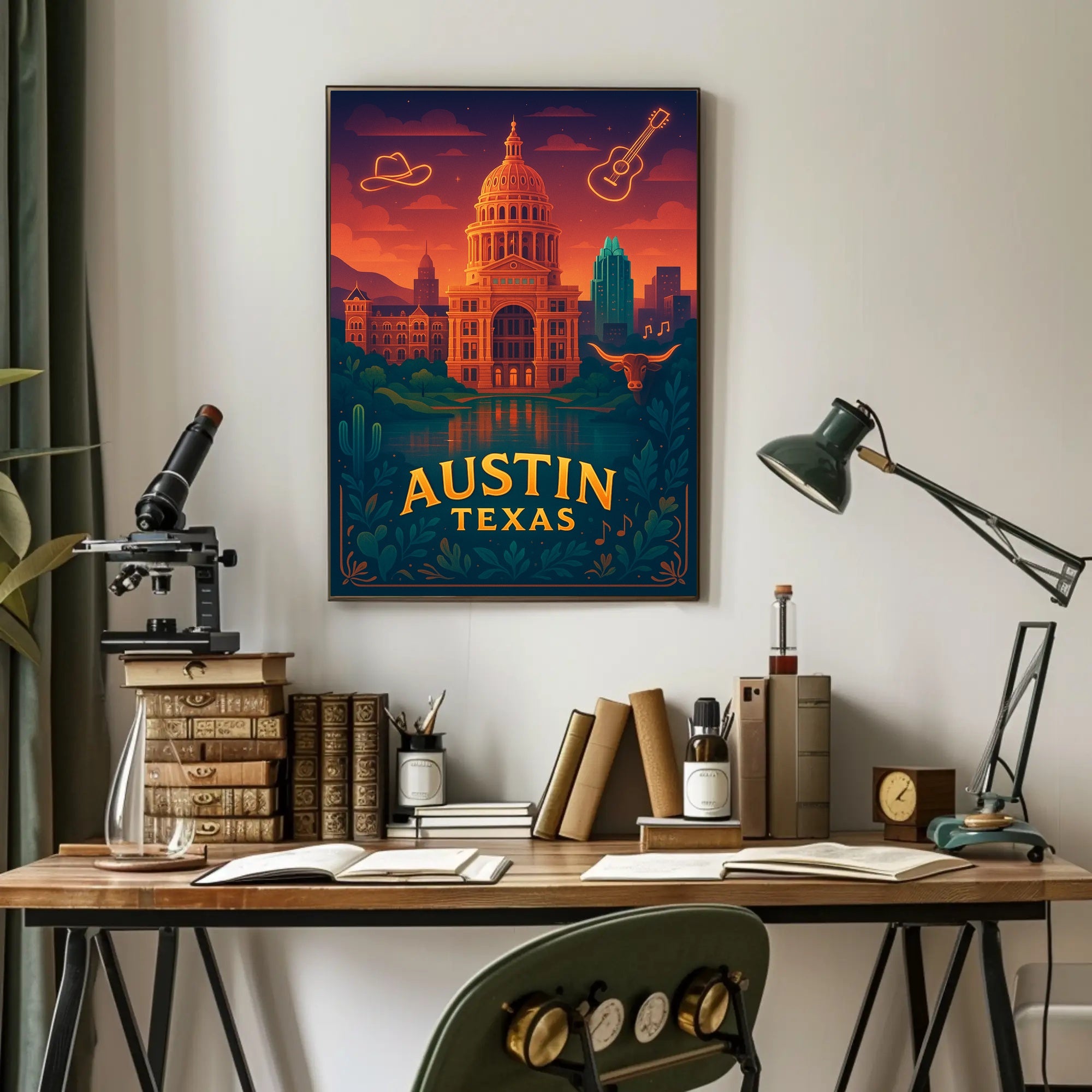 Vibrant Austin Cityscape Poster