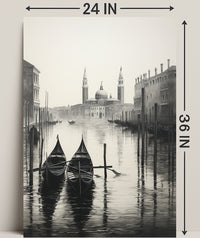 Gondolas On A Venetian Canal Poster