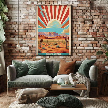 Buckeye Arizona American Scene Art Vintage Travel Poster