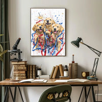 Silhouette Child With Fireworks In Night Sky Poster