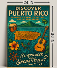 Discover Puerto Rico Vintage Travel Poster PosterGoat