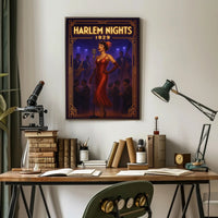 Harlem Nights Jazz Club Scene Music or Concert Poster