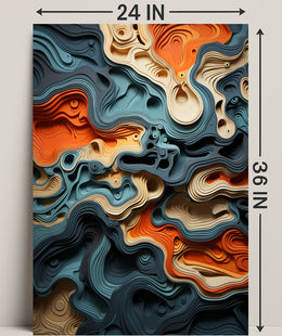 Abstract Topography Abstract Poster PosterGoat