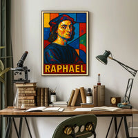 Raphael Mosaic Portrait Poster