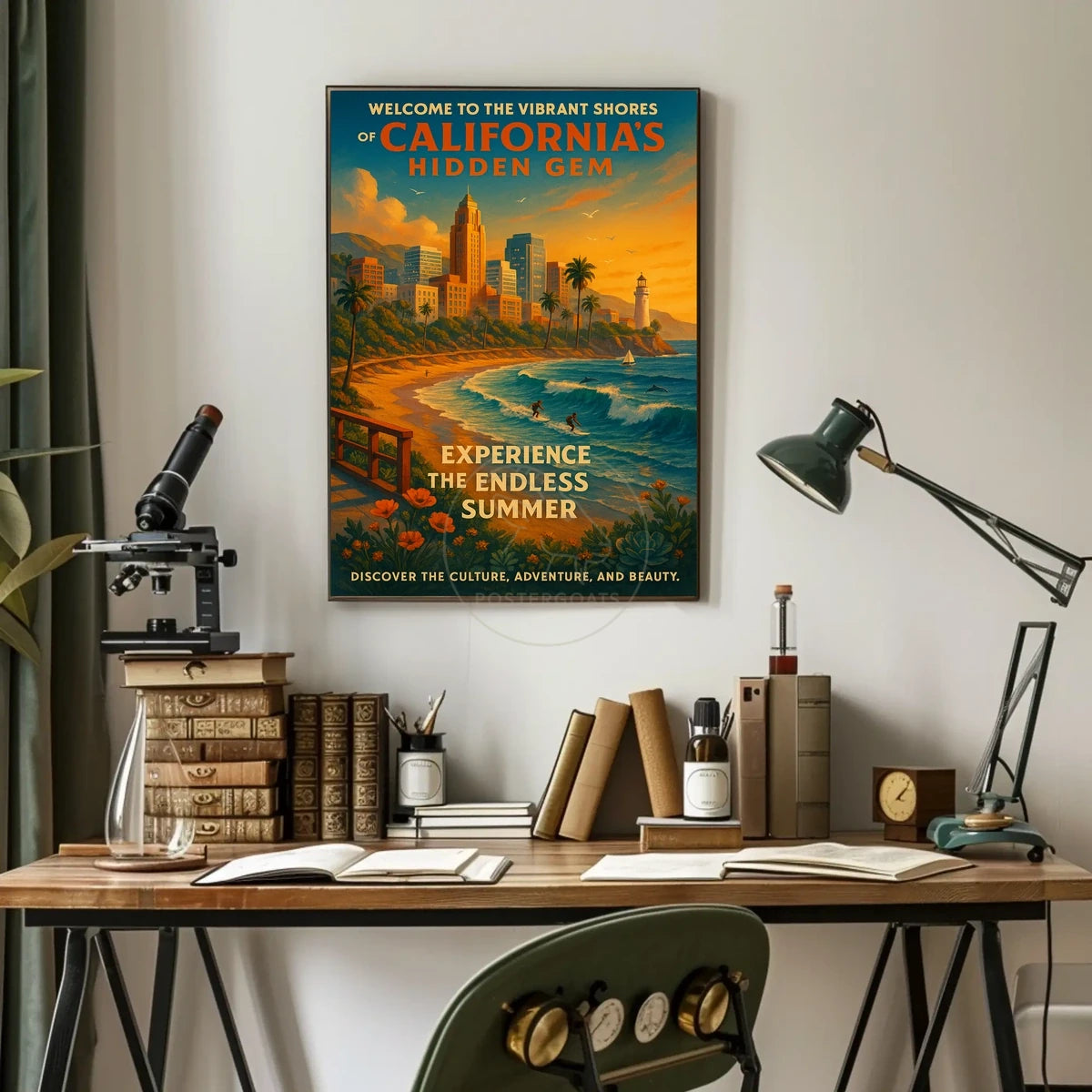 Endless Summer California Travel Adventure Travel Poster