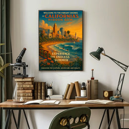 Endless Summer California Travel Adventure Travel Poster