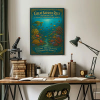 Great Barrier Reef Australia Underwater Marine Life Poster