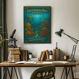 Great Barrier Reef Australia Underwater Marine Life Poster