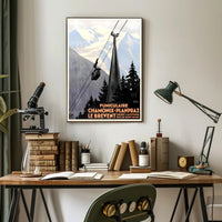 Chamonix Funicular Railway Adventure Vintage Travel Poster PosterGoat