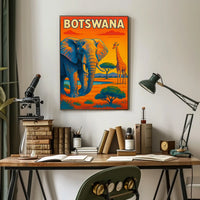 Botswana Wildlife Adventure Poster