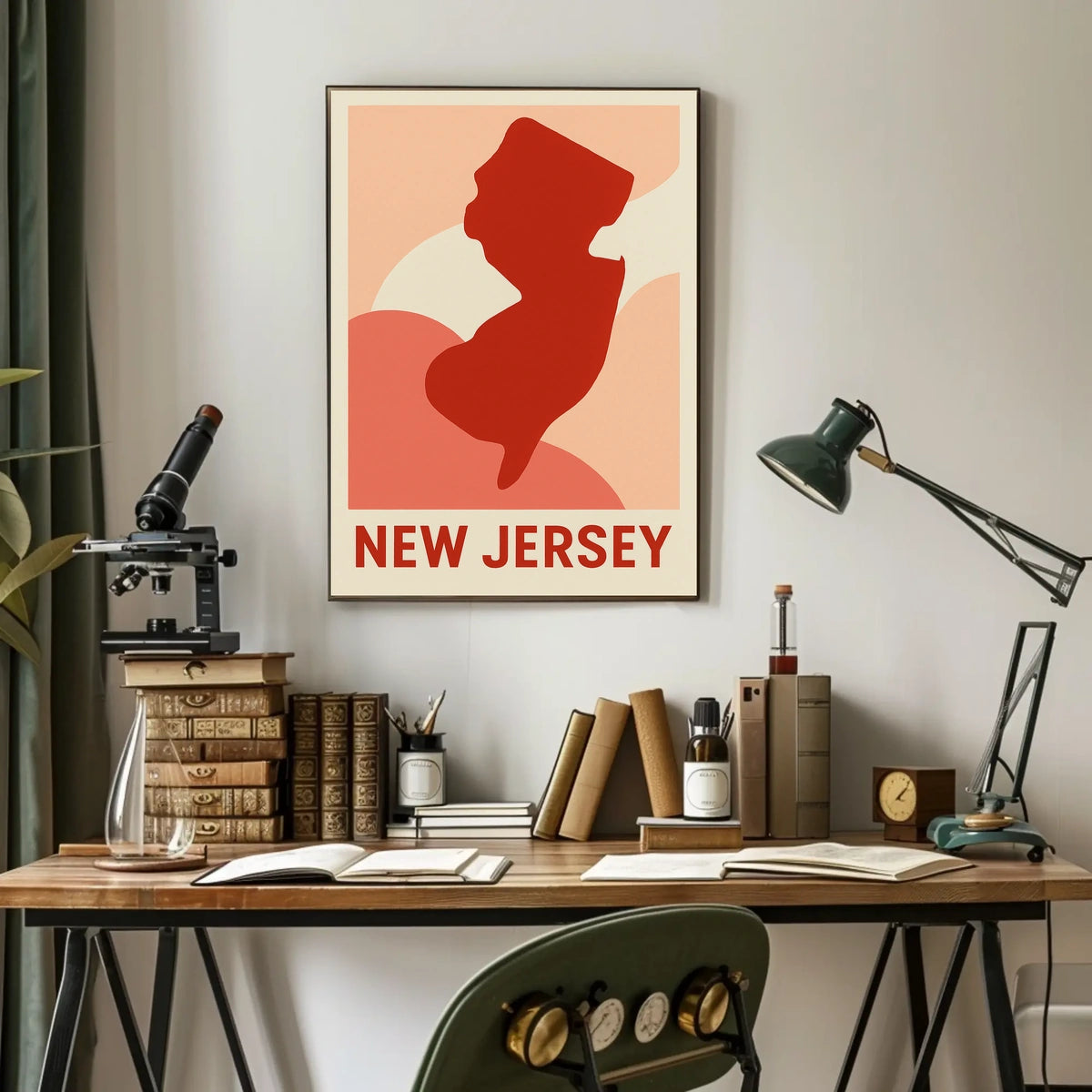 New Jersey Silhouette Poster