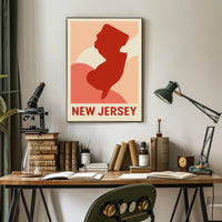 New Jersey Silhouette Poster
