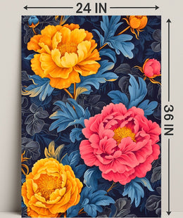 Vivid Floral Elegance Art Print - Abstract or Artistic Poster