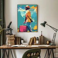 Vintage Parisian Café Scene Art Poster