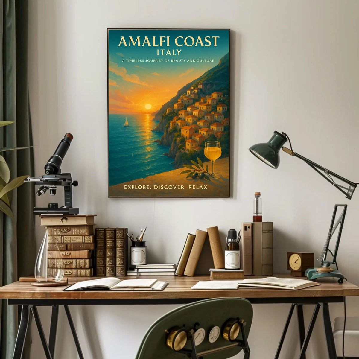 Amalfi Coast Sunset Beauty Culture Poster
