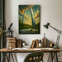 Gateway Arch Adventure in Urban or Cityscape Poster