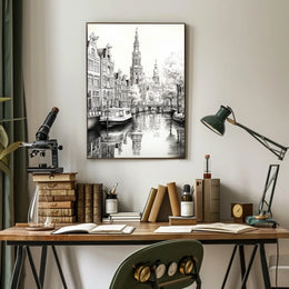 Amsterdam Scenic Canal Travel Poster