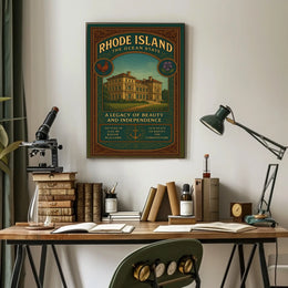 Rhode Island The Ocean State Poster