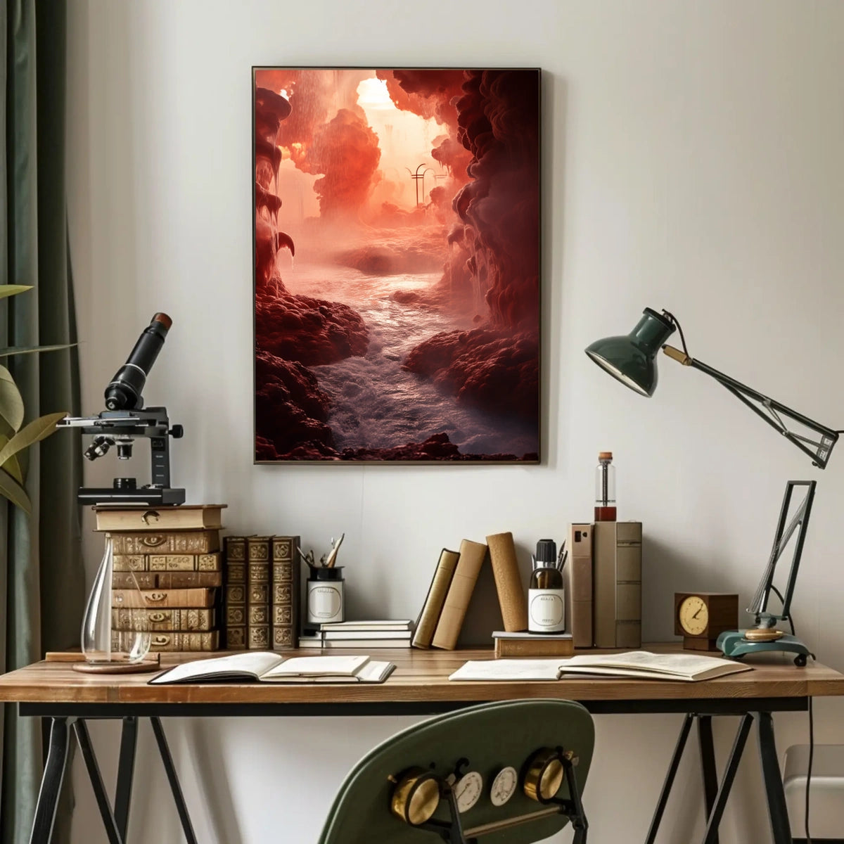 Mystical Cavern Landscape Poster