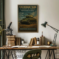 T20 Medium Tank Vintage Military Recruitment Poster