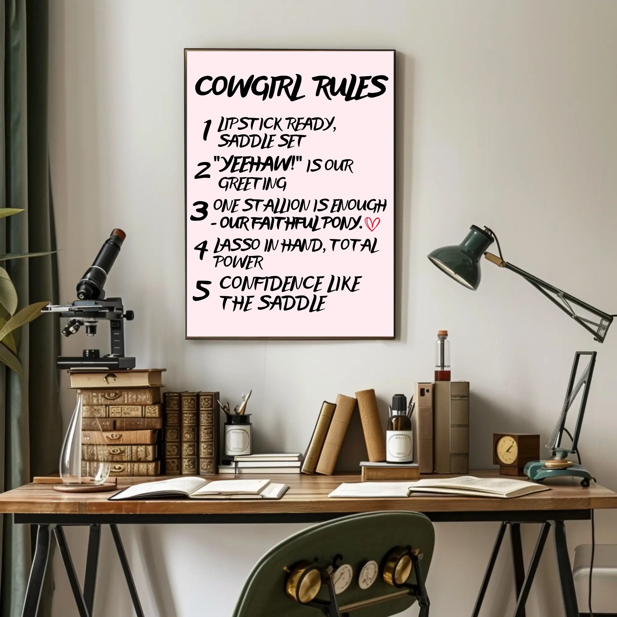 Cowgirl Empowerment Typography Poster: Motivational or Quote Poster PosterGoat