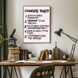 Cowgirl Empowerment Typography Poster: Motivational or Quote Poster PosterGoat