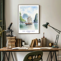 Tranquil Waters of Ha Long Bay Poster PosterGoat