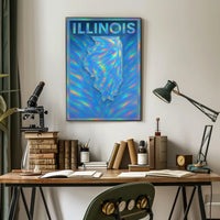 Illinois A Vibrant Tribute Poster