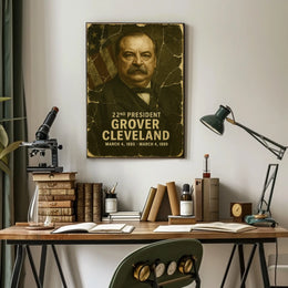Grover Cleveland 22nd President of the United States Damaged Photograph Poster