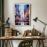 Times Square Nightlife Cityscape Poster Modern Wall Art
