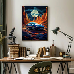 Desert Moon Drive Poster PosterGoat