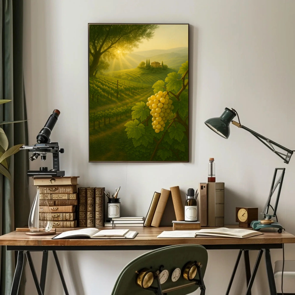 Golden Vineyard Sunrise Poster