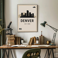 Denver Skyline Est. 1858 Poster PosterGoat