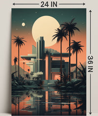 Futuristic Oasis Poster PosterGoat