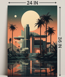 Futuristic Oasis Poster PosterGoat