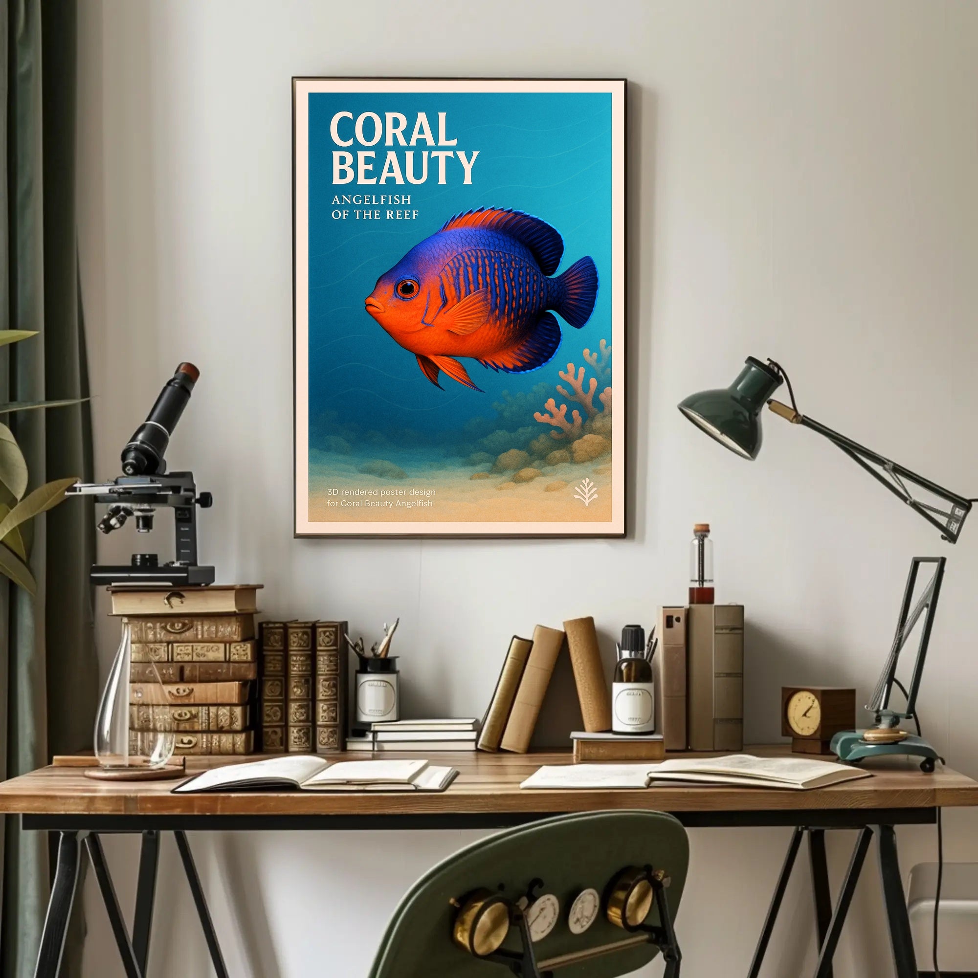 Coral Beauty Angelfish Poster PosterGoat