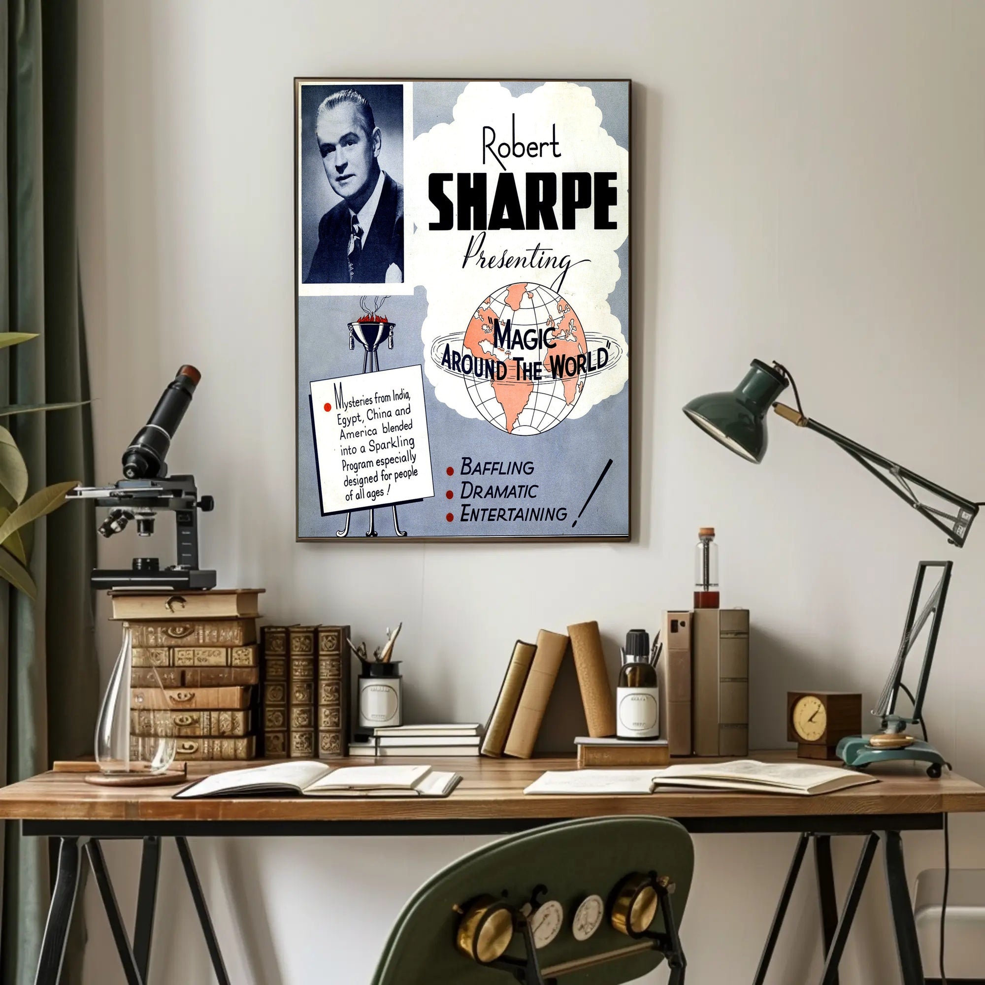 Magic Show Vintage Poster Featuring Robert Sharpe Cultural or Heritage Poster
