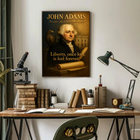 John Adams Vintage Patriotic Historical or Presidential Poster PosterGoat