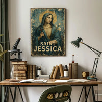Saint Jessica Vintage Religious Art Poster
