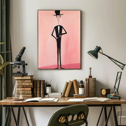 Tall Hat And Tails Poster Vintage Scenic Wall Art