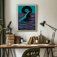 Shark In The Waves Poster