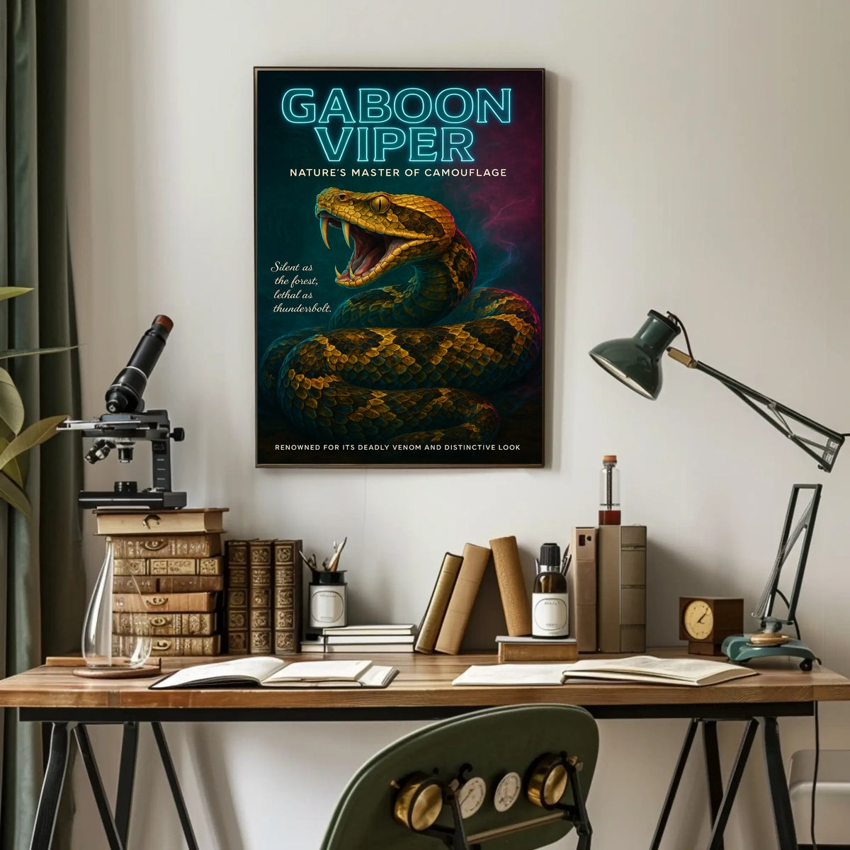 Gaboon Viper Natures Master of Camouflage Poster