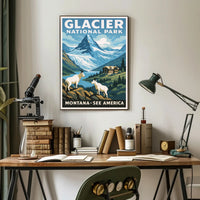 Glacier National Park See America Poster PosterGoat