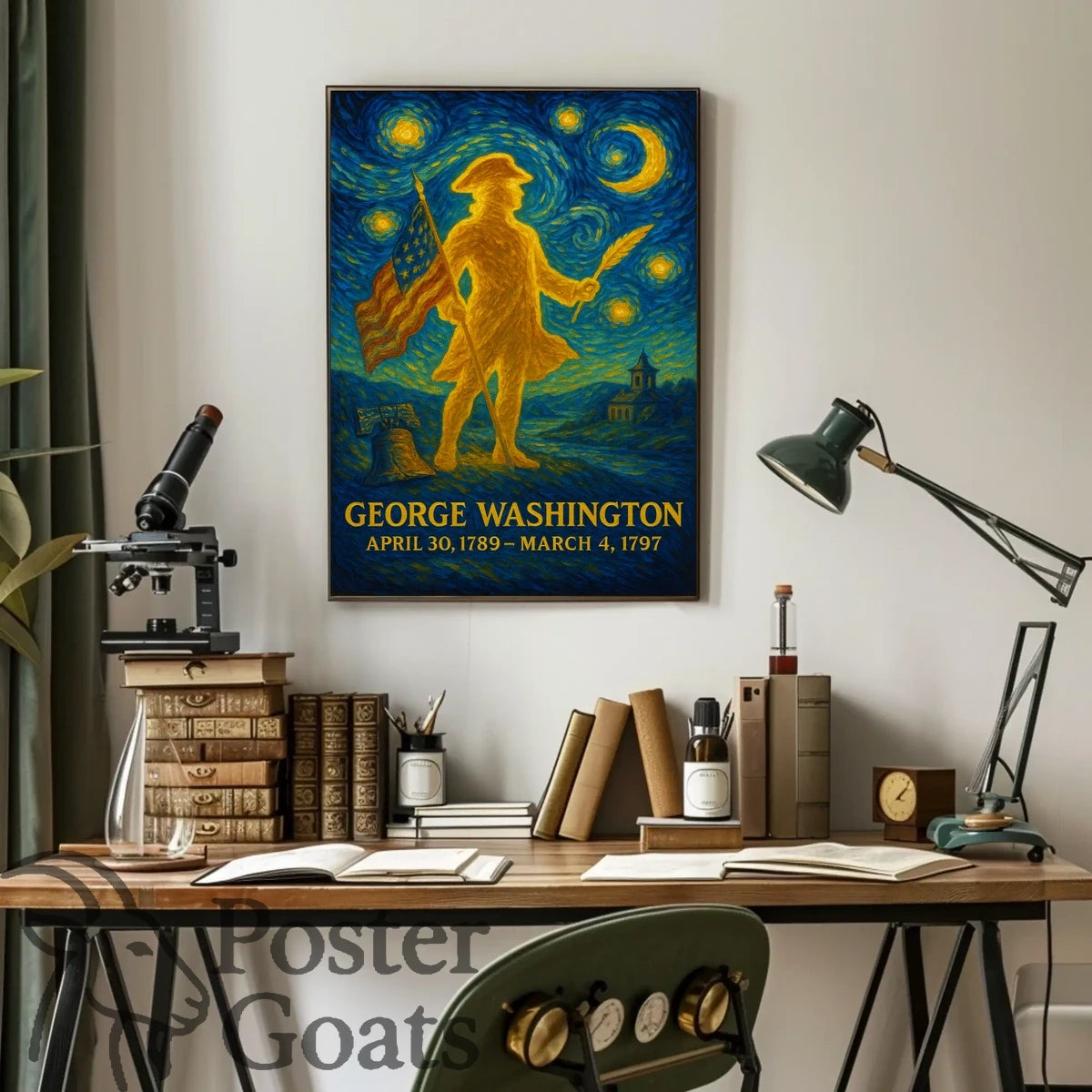 George Washington Starry Tribute Historical or Presidential Poster