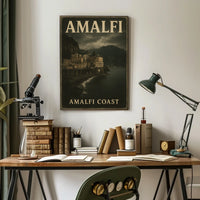 Amalfi Coast Poster Wall Art Coastal Decor Travel Gift