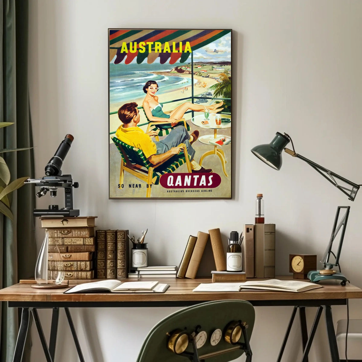Discover Australia With Qantas Poster