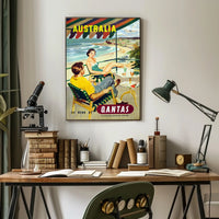 Discover Australia With Qantas Poster