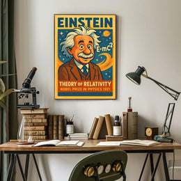 Albert Einstein Relativity Scenic Inspiration Poster
